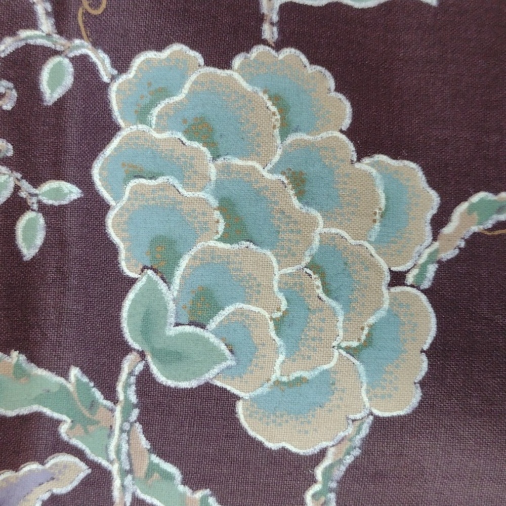 90s Linden Street Gallery York Purple Floral Chintz Remnant 21" x 2 Yards - Picture 7 of 9